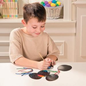 Fun Express Magic Color Scratch Bible Verse Leaf Ornaments – DIY Craft Supplies Inspirational Religious Decorations Christmas Holiday – Parties Religious Gifts Craft Projects Multi-Color – 24 Pieces