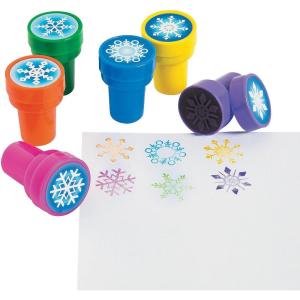 Fun Express Snowflake Stampers | 2-Pack, 48 Total Count | Christmas Holiday Craft Scrapbooking
