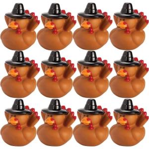 Fun Express Thanksgiving Turkey Rubber Ducks – 12 Pc