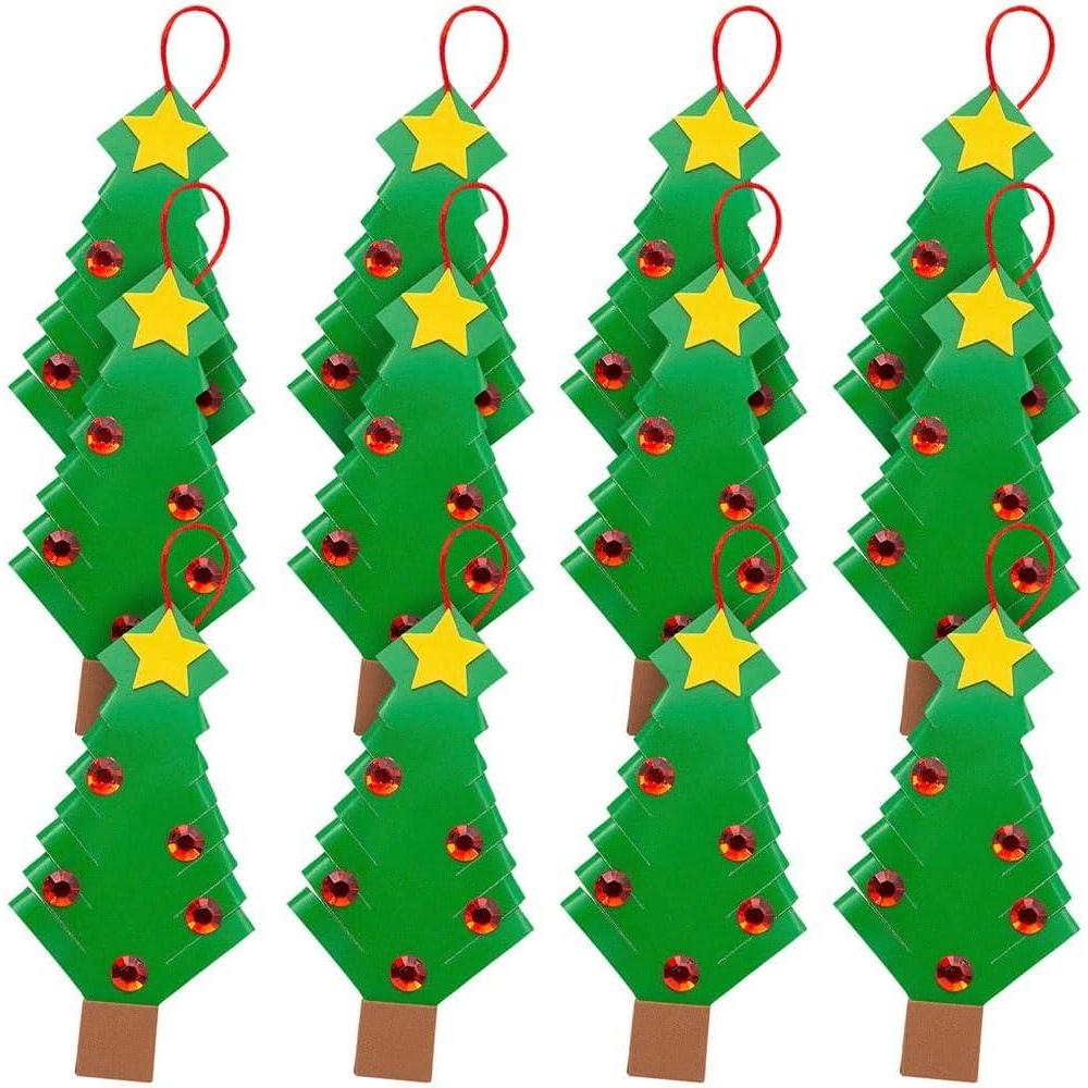 image:imageFestive Christmas Tree Ornament Paper Folding Craft Kit 325 x 6 12 Sets Ideal for Christmas Crafts Holiday Decorations and School Activities