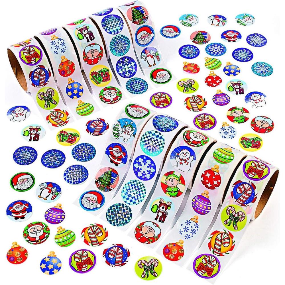 image:imageFun Express Holiday Roll Sticker Assortment for Christmas Stationery 10 Pieces