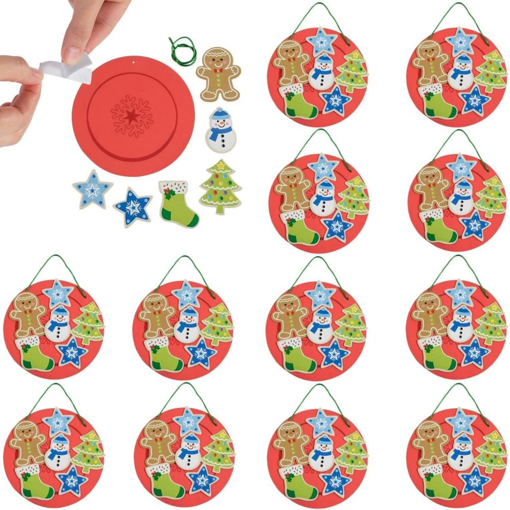 image:imageFun Express Christmas Cookie Plate Sign Foam Craft Kit 12 Sets Perfect for Daycare AfterSchool Programs Holiday Activities amp Events