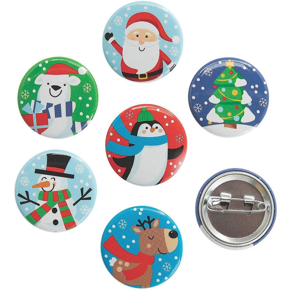 image:imageFun Express Christmas Mini Buttons Festive Jewelry Accents HolidayThemed Decorative Buttons for Crafts and Gifts 48 Pieces