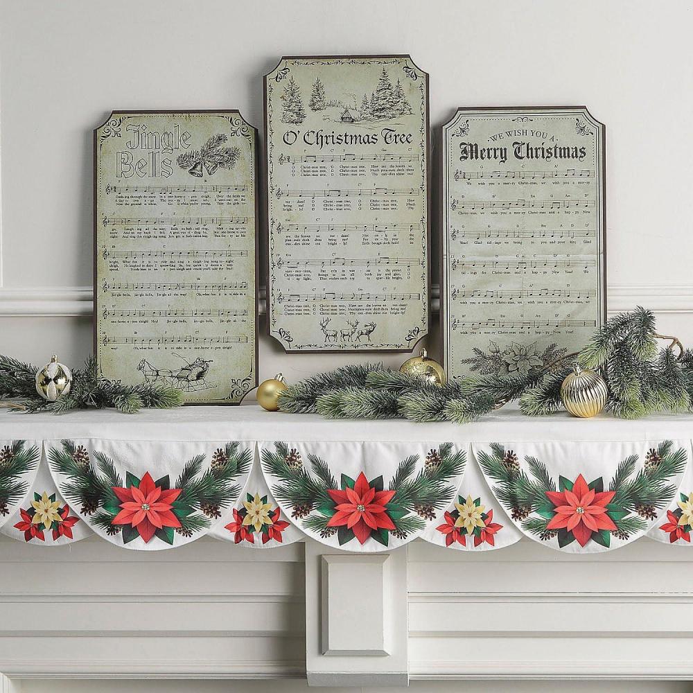 image:imageFun Express Christmas Scarf Mantel Holiday Decoration Kit 4 Pieces