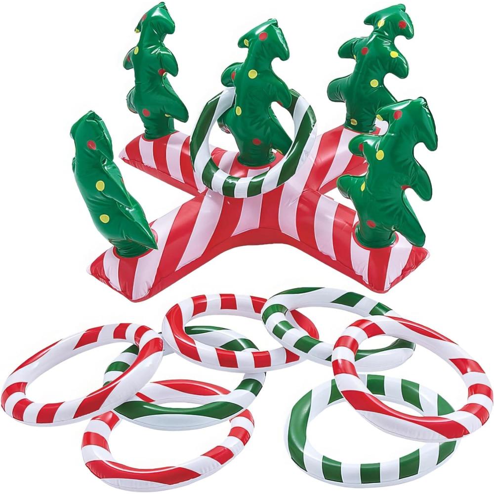 image:imageFun Express Inflatable Holiday Candy Candy amp Christmas Tree Ring Toss Game Great for School Church and Home Christmas Games and Activities