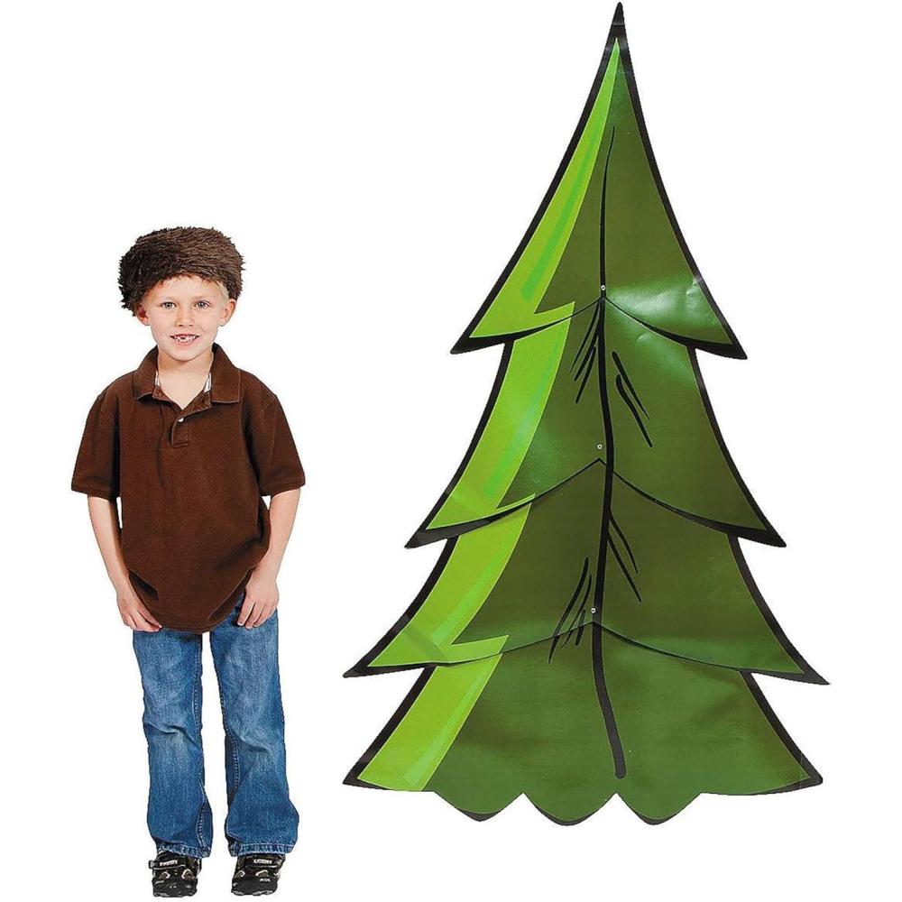 image:imageFun Express Paper Christmas Tree Cardboard Cutout Stand Up Decorations  Large 3D Pine Tree Props 3 Ft x 58 for Wall Display  Holiday Party Stage Props amp Classroom Decor  2 Piece Set