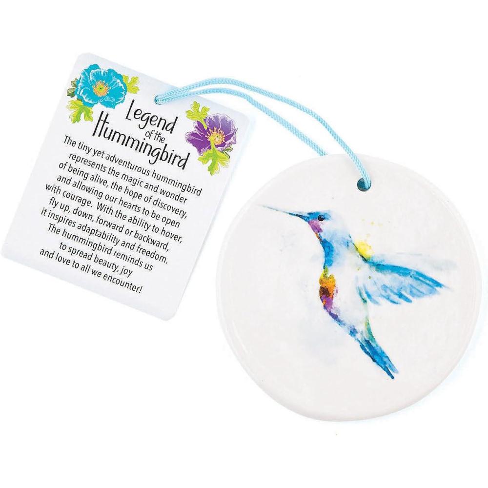 image:imageLegend of The Hummingbird Christmas Tree Ornament  Set of 12 Ceramic Ornaments  Holiday Home Decor