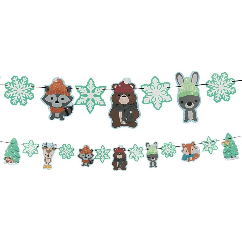 image:imageWinter Woodland Party Cardstock Garland 7 ft x 7 1 Pc Ideal Decoration for Christmas WinterThemed Celebrations amp Holiday Events