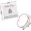 Christmas Red Prayer Bracelets with Inspirational Cards – 12 Sets – Faith-Based Gifts for Holiday Giving, Spiritual Reminders, and Daily Blessings