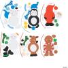 Festive Cool2Create Christmas Characters Picture Frame Ornament Craft Kit – (6 Packs of 6 Sets) – Assorted Design – Perfect for Holiday Crafts, Classroom Activities, and Seasonal Decorations