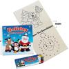 Fun Express – Holiday Activity Booklet with Crayons 5 x 5 for Christmas – Stationery – Coloring Books – 12 Pieces