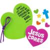 Fun Express Cares Heart-Shaped Christmas Ornament Craft Kit – Fun Holiday DIY Craft for Kids and Family – Perfect for Creating Personalized Christmas Ornaments – Ideal for Holiday Decor – 12 Pieces