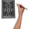 Fun Express Creative Magic Color Scratch Cardstock Christmas Lights Posters – 5″ x 7″ (Pack of 24) – Assorted Designs, Perfect Holiday Activity for Kids and Festive Crafting