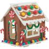 Fun Express DIY Wood Gingerbread House Kit – Premium Christmas Crafts for Kids Holiday Decoration Project | 6″ x 4.25″ x 6″ Wooden Village Building Set for Creative Family Activities