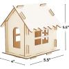 Fun Express DIY Wood Gingerbread House Kit – Premium Christmas Crafts for Kids Holiday Decoration Project | 6″ x 4.25″ x 6″ Wooden Village Building Set for Creative Family Activities