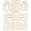 Fun Express DIY Wood Gingerbread House Kit – Premium Christmas Crafts for Kids Holiday Decoration Project | 6″ x 4.25″ x 6″ Wooden Village Building Set for Creative Family Activities