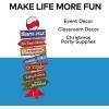 Fun Express North Pole Directional Sign 5 Ft Cardboard Stand-Up – Christmas Decorations Indoor for Holiday Party, Santa’s Workshop Decor & Festive Photo Props