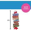 Fun Express North Pole Directional Sign 5 Ft Cardboard Stand-Up – Christmas Decorations Indoor for Holiday Party, Santa’s Workshop Decor & Festive Photo Props