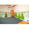 Fun Express Paper Christmas Tree Cardboard Cutout Stand Up Decorations – Large 3D Pine Tree Props 3 Ft x 58″ for Wall Display | Holiday Party Stage Props & Classroom Decor – 2 Piece Set