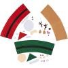 Multicolor Christmas Character Cup Sleeves Craft Kit – 3″ x 3.5″ (3 Pcs) – Ideal for Crafting Fun & Holiday Parties