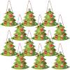 Adorable Multicolor Christmas Tree with Elves Craft Kit – 6.5″ x 6.25″ (12 Sets) – Perfect for Holiday Decor and Hands-On Activities