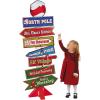 Fun Express North Pole Directional Sign 5 Ft Cardboard Stand-Up – Christmas Decorations Indoor for Holiday Party, Santa’s Workshop Decor & Festive Photo Props