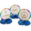 Inspirational Religious Merry & Bright Honeycomb Centerpieces – 7.5″ x 9″ (3 Count) – Assorted Festive Designs, Perfect for Christmas Parties, Church Events, or Holiday Table Decor
