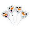 Novelty Themed Individually Wrapped Lollipops, 12 Pieces, Frosty, Snowmen, Christmas, Winter, Holiday Favors