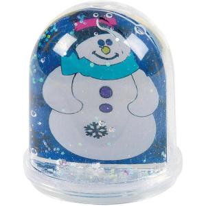 Create Your Own Snowman Snow Globes for Christmas – Makes 6 – Holiday Craft Kits for Kids