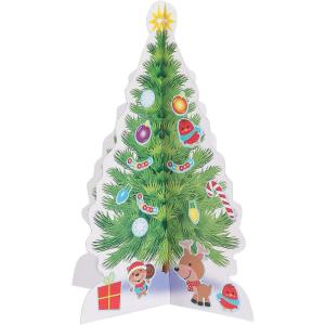 Fun Express 3D Christmas Tree and Stickers Kit – Set of 12 – Holiday Activities and Decor for Kids