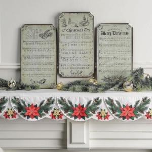 Fun Express Christmas Scarf Mantel Holiday Decoration Kit – 4 Pieces