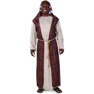Fun Express Men’s Deluxe Biblical Costume for Joseph – Premium Brown Tunic Robe Set for Bible Character Plays | Nativity Christmas Pageants, Church Events & Holiday Programs | One Size Fits Most Adult