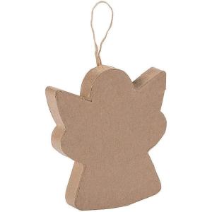 Fun Express Paper Mâché Angel Christmas Ornaments – DIY Craft Kit for Kids Perfect for Holiday Crafts Christmas Tree Decorations Personalized Gifts & Festive Crafting Activities – 12 Pieces