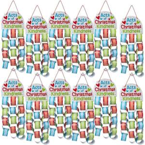 Heartwarming Multicolor Christmas Kindness Chain Mobile Craft Kit – 7″ (12 Sets) – Great Holiday Decor & School Art Project