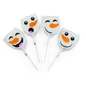 Novelty Themed Individually Wrapped Lollipops, 12 Pieces, Frosty, Snowmen, Christmas, Winter, Holiday Favors