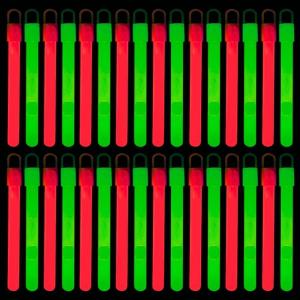 Red and Green Christmas Glow Sticks (4″) 50 Pieces – Glow in the Dark Fun for All Ages, Perfect for Holiday Parties, Festive Decorations, and Christmas Celebrations