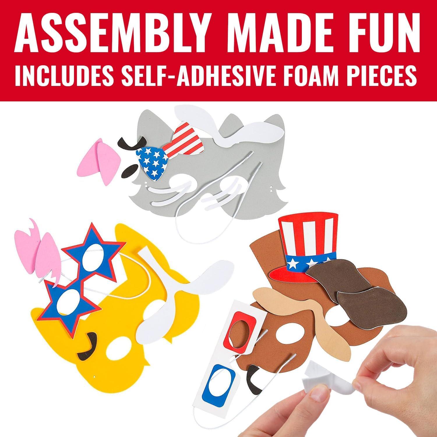 image:imageFun Express Patriotic Pets Mask Craft Kit Makes 12