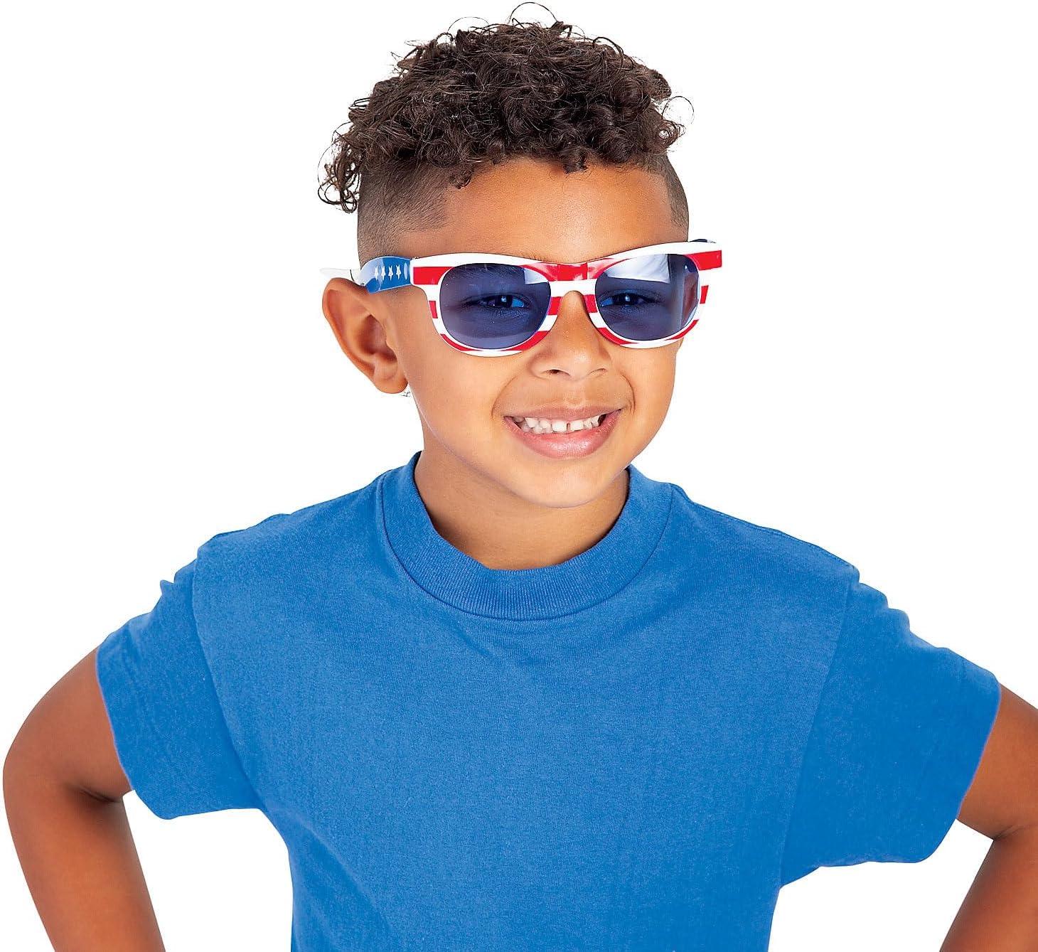 image:imageFun Express Patriotic Sunglasses with Blue Lenses Bulk 120 Pc