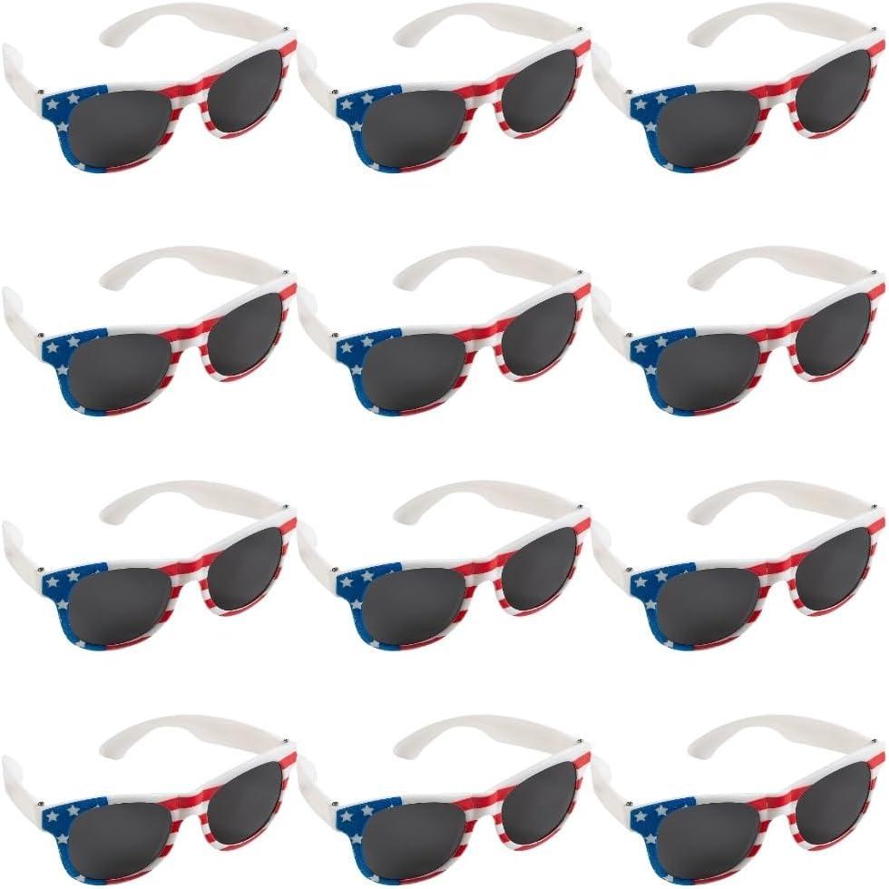 image:imageFun Express Adults Patriotic Flag Nomad Sunglasses  12 Pc
