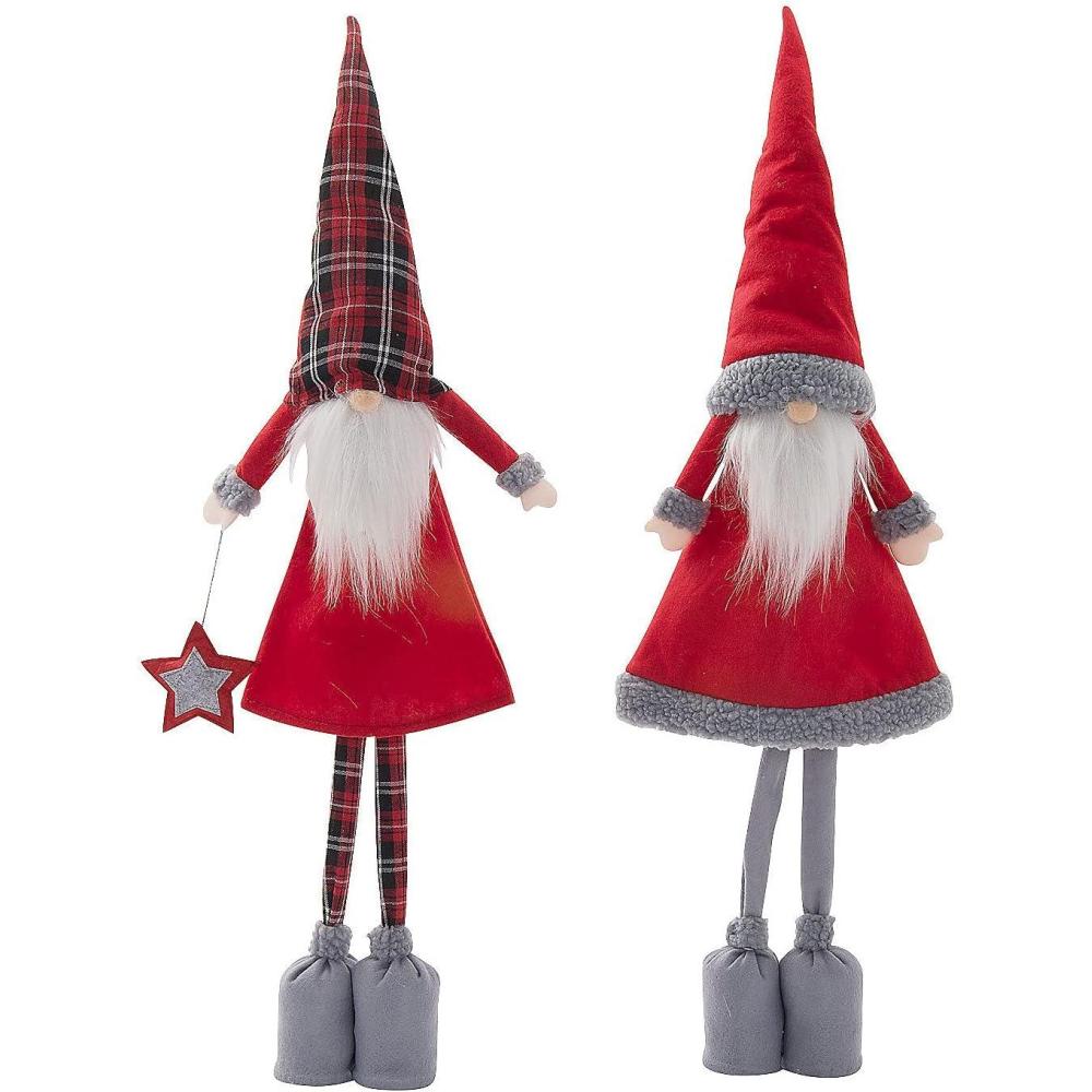image:imageFun Express Christmas Decorative Plush Gnomes Festive Holiday Decor for Home Offices Parties and Seasonal Celebrations Perfect Mantels and Holiday Decorations 2 Pieces
