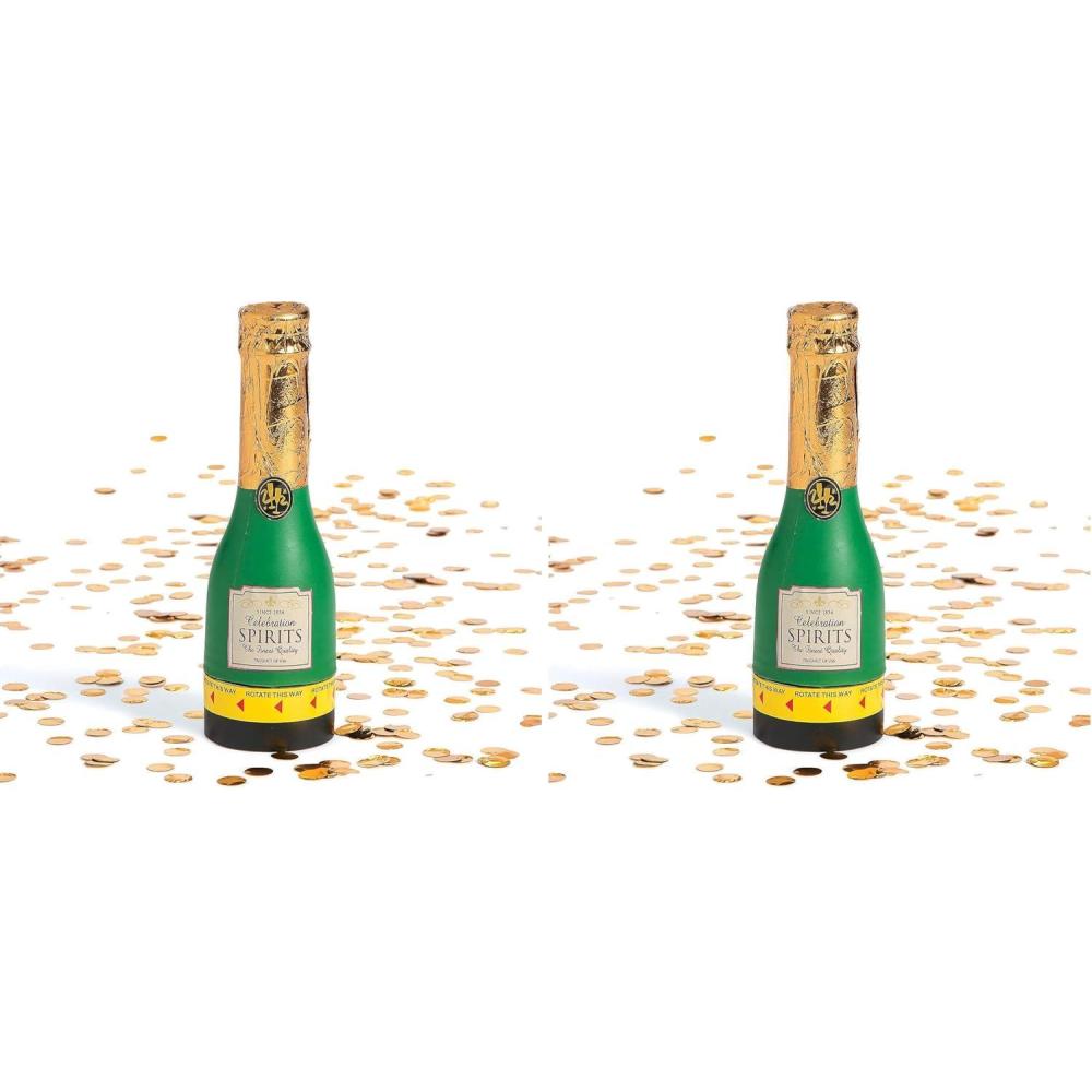 image:imageMini Champagne Confetti Party Poppers set of 12 spring activated bottles Wedding and New Years Party Supplies Pack of 2650x2 inch Pack of 2