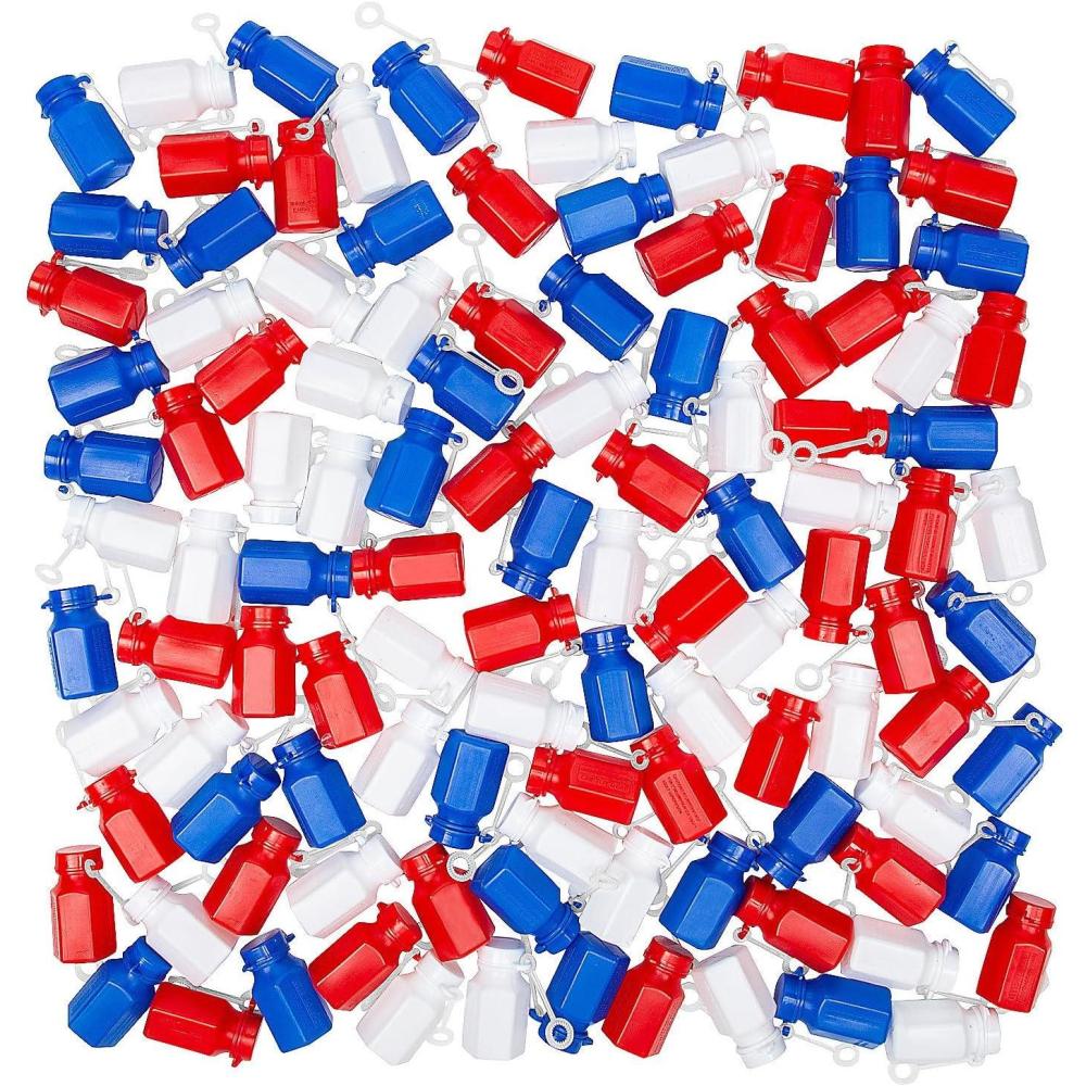 image:imagePatriotic Mini Bubble Bottles Bulk 144 Pc