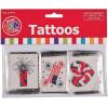 Fun Express – Glitter Patriotic Tattoos (6dz) for Fourth of July – Apparel Accessories – Temporary Tattoos – Glitter Tattoos – Fourth of July – 72 Pieces