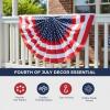 Fun Express – Patriotic Flag Flocked Bunting for Fourth of July – Home Decor – Outdoor – Banners & Windsocks & Flags – Fourth of July – 1 Piece