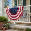 Fun Express – Patriotic Flag Flocked Bunting for Fourth of July – Home Decor – Outdoor – Banners & Windsocks & Flags – Fourth of July – 1 Piece