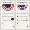 Fun Express – Patriotic Flag Flocked Bunting for Fourth of July – Home Decor – Outdoor – Banners & Windsocks & Flags – Fourth of July – 1 Piece