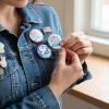 Fun Express Bulk 48 Pieces Religious Patriotic Groovy Mini Buttons
