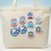 Fun Express Bulk 48 Pieces Religious Patriotic Groovy Mini Buttons