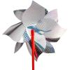 Fun Express Jumbo Patriotic Stars & Stripes Prismatic Pinwheels – (Pack of 12) – Eye-Catching Design, Perfect for the 4th of July, Patriotic Events, Parades, & More