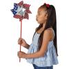 Fun Express Jumbo Patriotic Stars & Stripes Prismatic Pinwheels – (Pack of 12) – Eye-Catching Design, Perfect for the 4th of July, Patriotic Events, Parades, & More